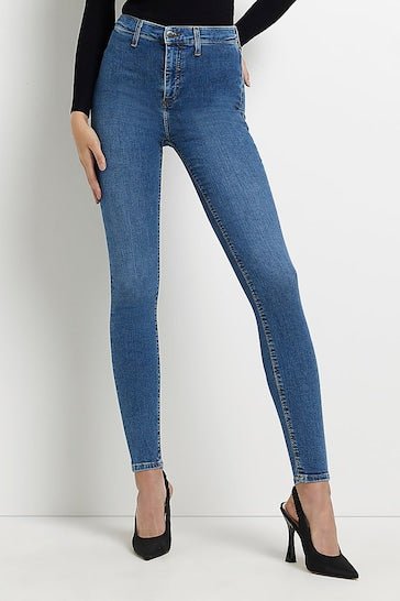River Island Blue Jeggings - DENIMS - Jeggings & Leggings - 