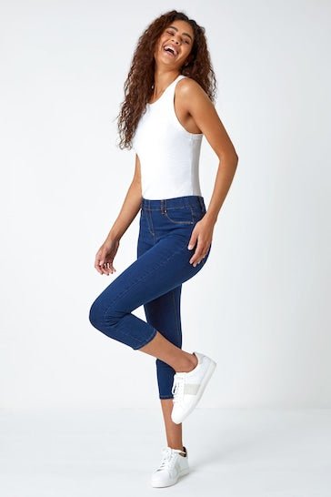 Roman Cropped Denim Jegging - DENIMS - Jeggings & Leggings - 