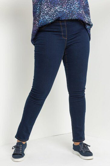Roman Curve Stretch Plain Jegging - DENIMS - Jeggings & Leggings - 