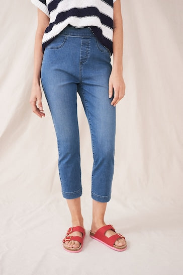 White Stuff Blue Janey Crop Jeggings