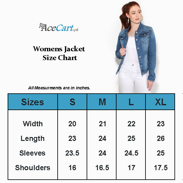 Organic Blue Womens Jacket  - Front View - Available in Sizes XL