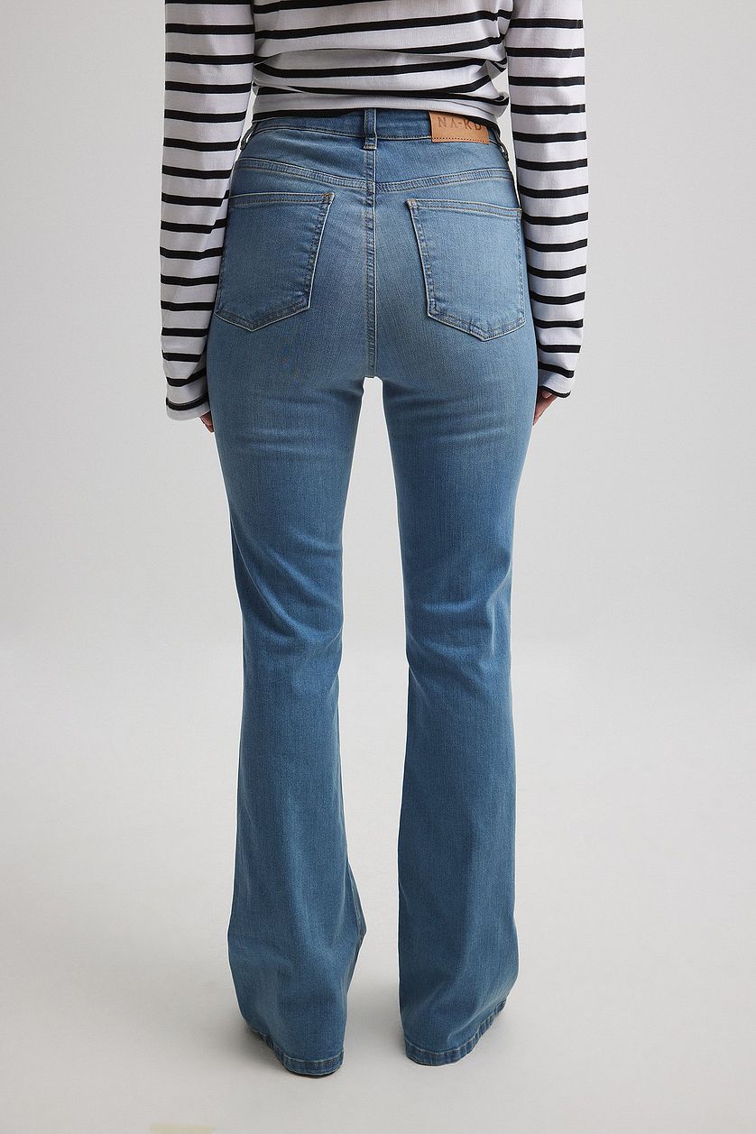 Flared High Waist Stretch Jeans