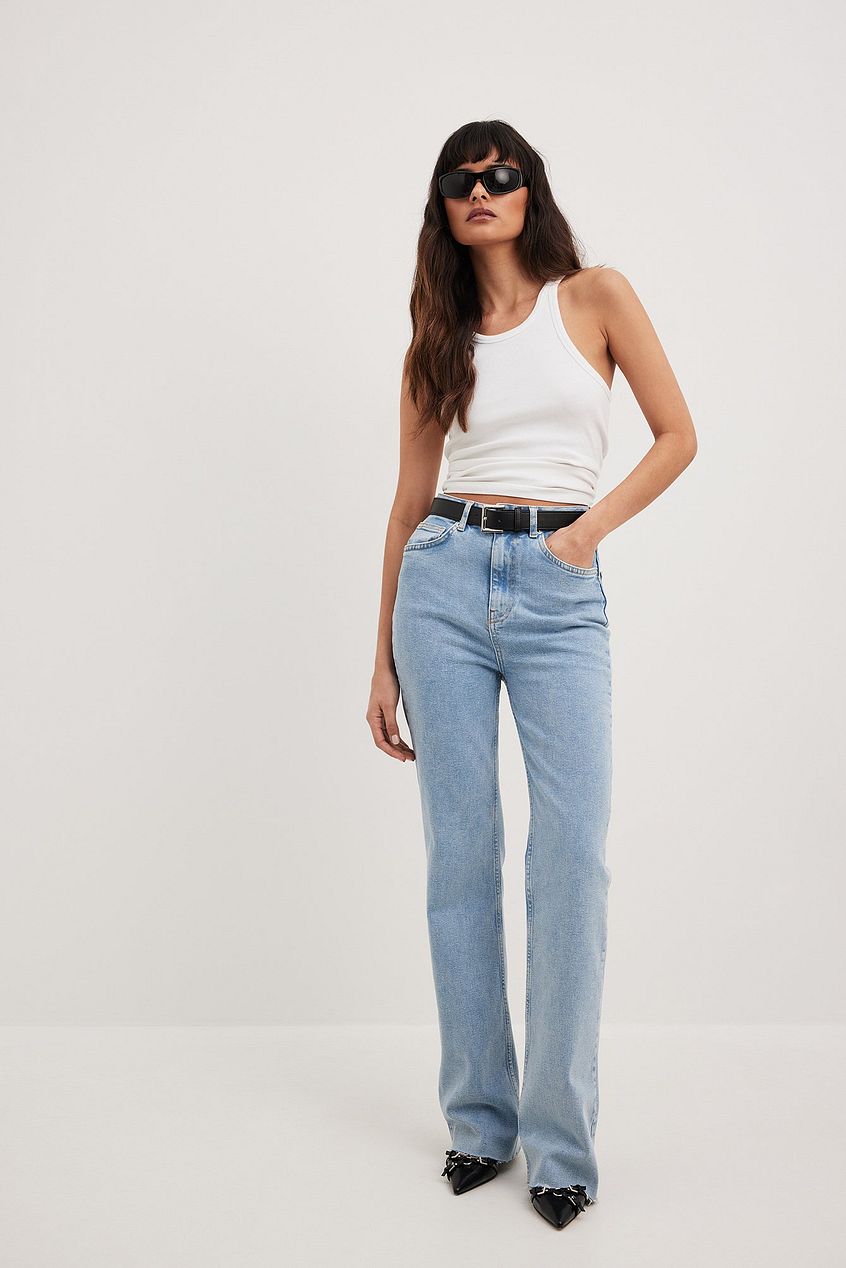 Flared High Waist Jeans For Womens