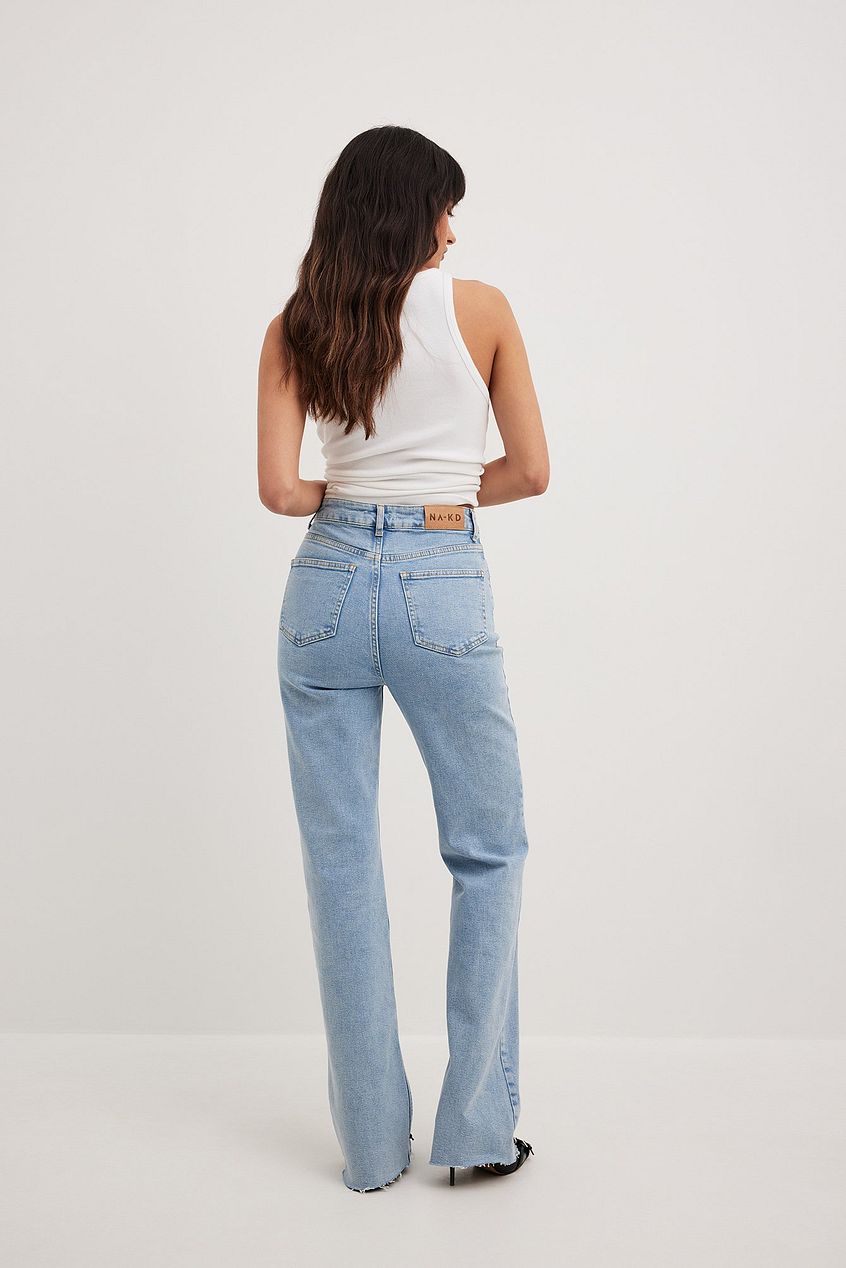 Flared High Waist Jeans For Womens